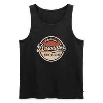 Personaler Vintage Human Resources Lustiges - Männer Premium Bio Tank Top - Schwarz - Vorne - Michal (187cm)