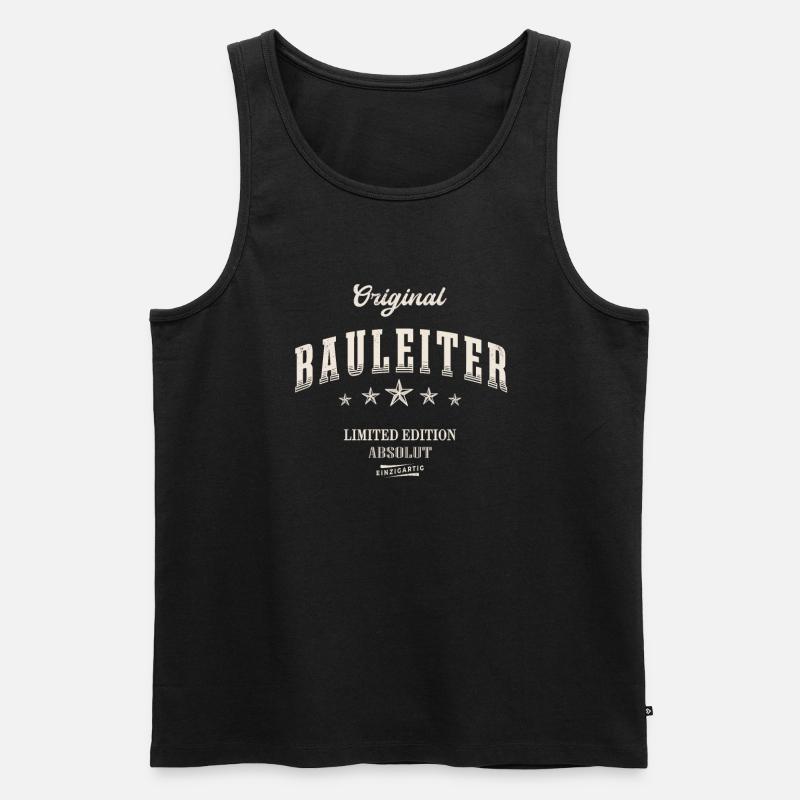 Bauleiter Limited Edition - Männer Premium Bio Tank Top - Schwarz