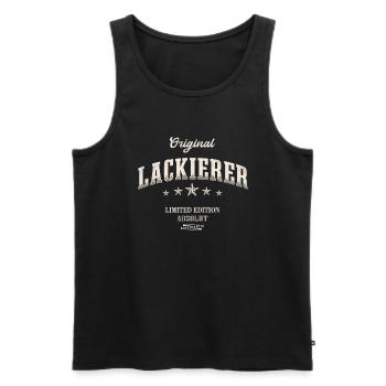 Lackierer Limited Edition - Männer Premium Bio Tank Top - Schwarz - Vorne - Michal (187cm)