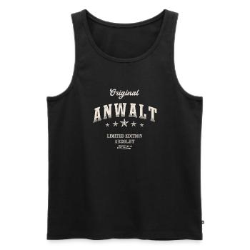 Anwalt Limited Edition - Männer Premium Bio Tank Top - Schwarz - Vorne - Michal (187cm)