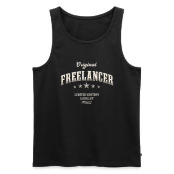 Freelancer Limited Edition Freelancing - Männer Premium Bio Tank Top - Schwarz - Vorne - AI Model Male 178 light (178cm)