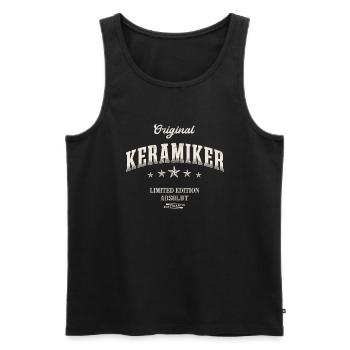 Keramiker Limited Edition - Männer Premium Bio Tank Top - Schwarz - Vorne - AI Model Male 178 light (178cm)