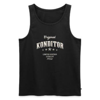 Konditor Limited Edition Konditorei - Männer Premium Bio Tank Top - Schwarz - Vorne - Michal (187cm)