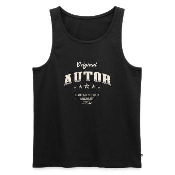 Autor Limited Edition Autoren - Männer Premium Bio Tank Top - Schwarz - Vorne - Michal (187cm)