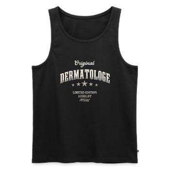 Dermatologe Limited Edition - Männer Premium Bio Tank Top - Schwarz - Vorne - Michal (187cm)