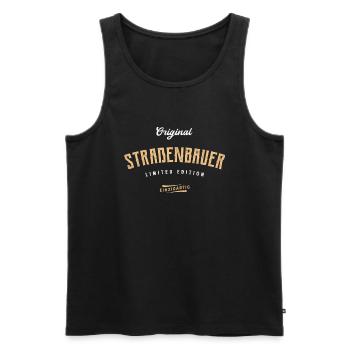Straßenbauer Limited Edition Straßenbau - Männer Premium Bio Tank Top - Schwarz - Vorne - Michal (187cm)