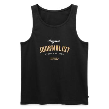 Journalist Limited Edition - Männer Premium Bio Tank Top - Schwarz - Vorne - Michal (187cm)
