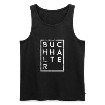 Buchhalter Minimalismus Buchhaltung - Männer Premium Bio Tank Top - Schwarz - Vorne - Michal (187cm)