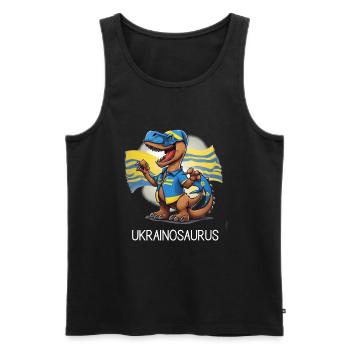 Ukraine - Männer Premium Bio Tank Top - Schwarz - Vorne - AI Model Male 178 light (178cm)