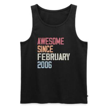 February 2006, 18th Anniversary 2006 February 18 Years - Men's Premium Organic Tank Top - black - Front - Michal (187cm)