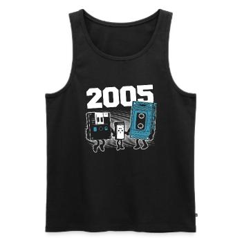 Jahrgang Born In 2005 Geburtstagsgeschenk 2005 - Männer Premium Bio Tank Top - Schwarz - Vorne - AI Model Male 178 light (178cm)