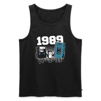 Jahrgang Jahrgang 1989 Geburtstagsgeschenk 1989 - Männer Premium Bio Tank Top - Schwarz - Vorne - Michal (187cm)