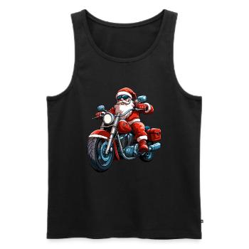 Motards Noël - Débardeur bio Premium Homme - noir - Devant - Michal (187cm)