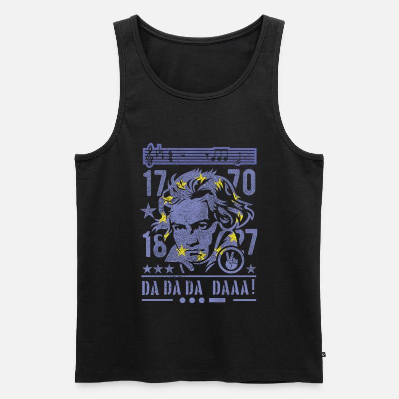 Beethoven Europa Design - Männer Premium Bio Tank Top - Schwarz