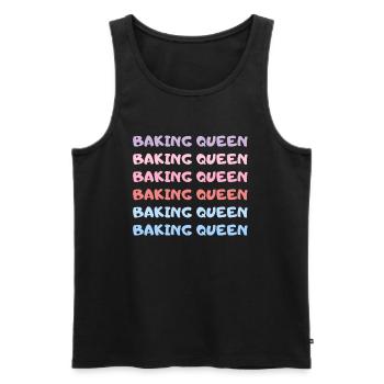 Baking Queen Funny Baking Saying - Men's Premium Organic Tank Top - black - Front - AI Model Male 178 light (178cm)