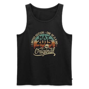 Mai 2015 Geburtstag Mai 2015 Geschenk 2015 Mai - Männer Premium Bio Tank Top - Schwarz - Vorne - Michal (187cm)
