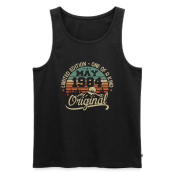 May 1984 Birthday May 1984 Gift 1984 May - Men's Premium Organic Tank Top - black - Front - Michal (187cm)