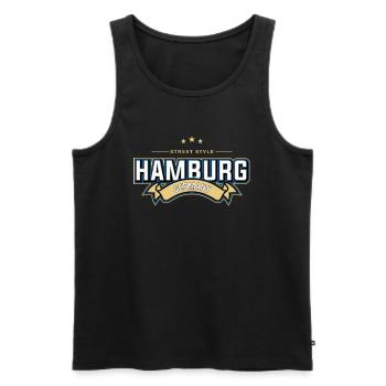 Hambourg - Débardeur bio Premium Homme - noir - Devant - Michal (187cm)