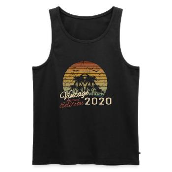 Jahrgang 2020 Geburtstagsgeschenk 2020 Retro 2020 - Männer Premium Bio Tank Top - Schwarz - Vorne - AI Model Male 178 light (178cm)