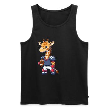 Cute American Football Player Giraffe - Men's Premium Organic Tank Top - black - Front - Michal (187cm)