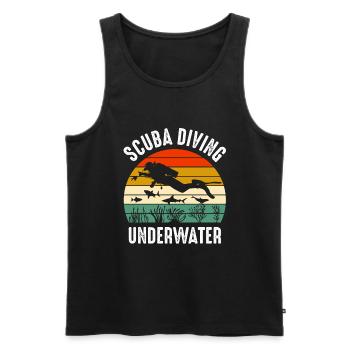 Scuba Diving Diver Underwater World Taucher - Men's Premium Organic Tank Top - black - Front - AI Model Male 178 light (178cm)