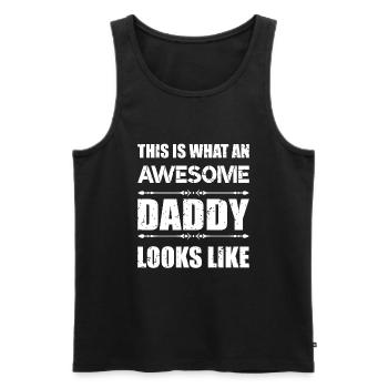 This is what an best Daddy looks like best Father - Men's Premium Organic Tank Top - black - Front - AI Model Male 178 light (178cm)