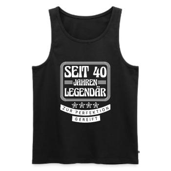 Legendär Seit 40 Jahren Geburtstag 40 Jubiläum - Männer Premium Bio Tank Top - Schwarz - Vorne - Michal (187cm)