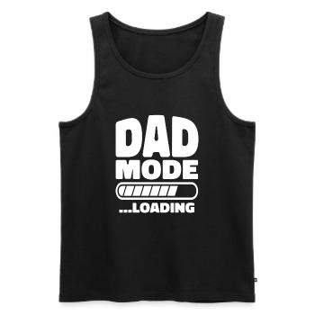 DAD mode Loading Father Fashion Loading - Men's Premium Organic Tank Top - black - Front - Michal (187cm)