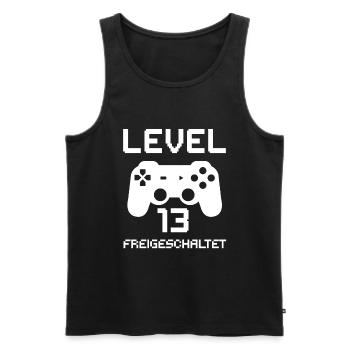 Level 13 Freigeschaltet Gamer Sprüche Geburtstag - Männer Premium Bio Tank Top - Schwarz - Vorne - Michal (187cm)