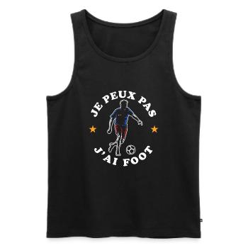 Je Peux Pas J'ai Foot - Débardeur bio Premium Homme - noir - Devant - Michal (187cm)
