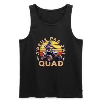 Je Peux Pas J'ai Quad - Débardeur bio Premium Homme - noir - Devant - Michal (187cm)
