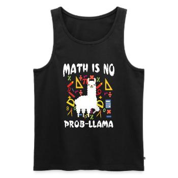 Math is no Probllama lustige Mathematik Llama - Männer Premium Bio Tank Top - Schwarz - Vorne - AI Model Male 178 light (178cm)