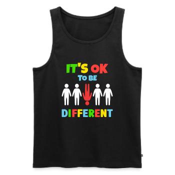It's ok to be Different People - Männer Premium Bio Tank Top - Schwarz - Vorne - Michal (187cm)