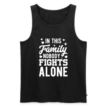 In this Family nobody Fights alone - Männer Premium Bio Tank Top - Schwarz - Vorne - Michal (187cm)