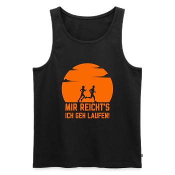 Mir reichts ich gehe Laufen lustige Läufer Sprüche - Männer Premium Bio Tank Top - Schwarz - Vorne - Michal (187cm)
