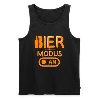 Beer Mode on Bier Modus an - Männer Premium Bio Tank Top - Schwarz - Vorne - AI Model Male 178 light (178cm)