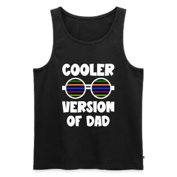 Version plus cool de Papa drôle Papa et Enfants Citations - Débardeur bio Premium Homme - noir - Devant - Michal (187cm)
