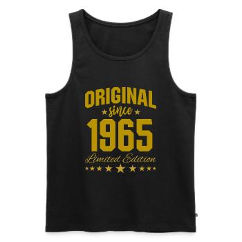 Original Since 1965 Limited Edition Birthday 60 - Männer Premium Bio Tank Top - Schwarz - Vorne - Michal (187cm)