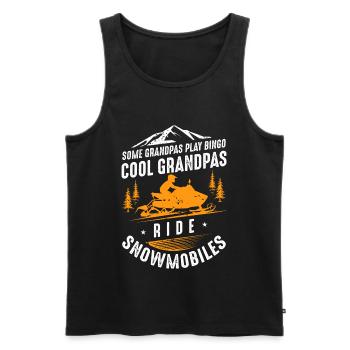 Cool Grandpas Ride Snowmobiles - Débardeur bio Premium Homme - noir - Devant - Michal (187cm)