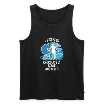 Boule Petanque Boccia Boules Schokolade - Männer Premium Bio Tank Top - Schwarz - Vorne - Michal (187cm)