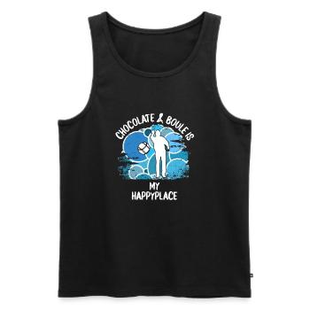 Boule Petanque Boccia Boules Schokolade - Männer Premium Bio Tank Top - Schwarz - Vorne - Michal (187cm)