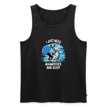 Aquarium Aquarianer Fische Zierfische Aquaristik - Männer Premium Bio Tank Top - Schwarz - Vorne - AI Model Male 178 light (178cm)
