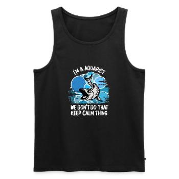 Aquarium Aquarianer Fische Zierfische Aquaristik - Männer Premium Bio Tank Top - Schwarz - Vorne - AI Model Male 178 light (178cm)