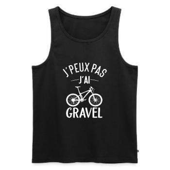 J'peux pas j'ai gravel - Débardeur bio Premium Homme - noir - Devant - Michal (187cm)