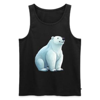 Niedlicher Eisbär für Kinder für Kinder - Männer Premium Bio Tank Top - Schwarz - Vorne - AI Model Male 178 light (178cm)