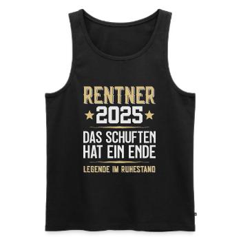 LEGENDE IM RUHESTAND RENTE RENTNER 2025 - Männer Premium Bio Tank Top - Schwarz - Vorne - Michal (187cm)