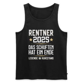 LEGENDE IM RUHESTAND 2025 RENTNER 2025 - Männer Premium Bio Tank Top - Schwarz - Vorne - Michal (187cm)