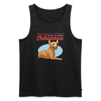 Chihuahua Papa Chien Propriétaire Chien Cadeau - Débardeur bio Premium Homme - noir - Devant - Michal (187cm)