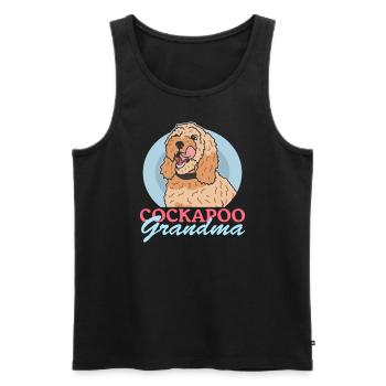 Cockapoo Grandma Hundebesitzer Hunde Geschenk - Männer Premium Bio Tank Top - Schwarz - Vorne - AI Model Male 178 light (178cm)