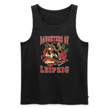 Leipzig Power-Frau daughters of Leipzig - Männer Premium Bio Tank Top - Schwarz - Vorne - AI Model Male 178 light (178cm)